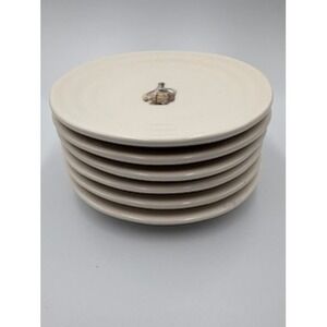 Williams Sonoma Appetizer Plates Wine Bottle Motif Vineyard Party Set of 6